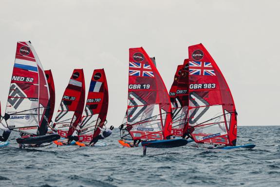 IQFOIL competitors on the water
